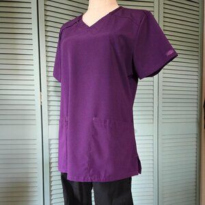 Dickies EDS Essentials V-neck scrub top Medium Eggplant purple